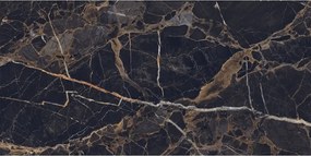 Mexen Orlo Preto amostra de grés vidrado ret. G1, azulejo de chão e parede, alto brilho - TL211-00-S