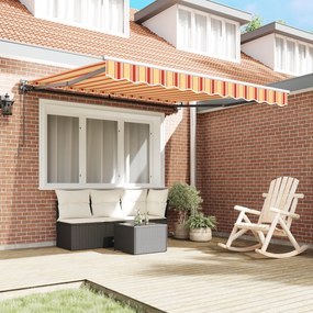 Toldo Retrátil Automático Amarelo e Laranja 300x250 cm
