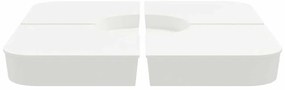4 pcs conj. base para guarda-sol de suporte cruzado 100 kg PP