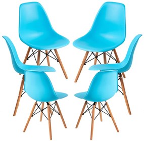 Pack 6 Cadeiras Tower Pro - Azul celeste