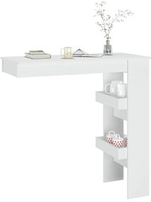 Mesa de bar p/ parede 102x45x103,5 cm derivados madeira branco