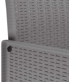 Conjunto de Jantar ao Ar Livre 9 pcs Branco 250 x 100 x 73 cm