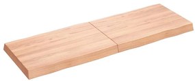 Tampo de mesa com bordas vivas carvalho tratado castanho-claro