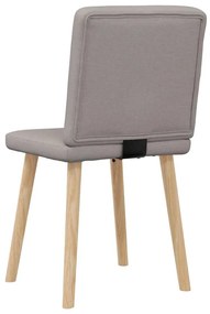 Cadeiras de jantar 2 pcs tecido cinzento-acastanhado