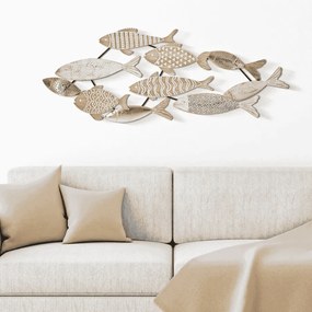 DECORAÇÃO DE PAREDE PEIXE CM 118X5,7X46,4 MULTICOLORIDO