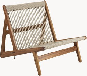 Cadeira lounge para jardim em madeira de iroko artesanal MR01 Initial