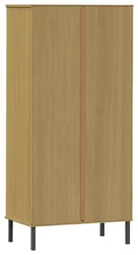 Estante c/ 2 gavetas 60x35x128,5cm madeira maciça OSLO castanho