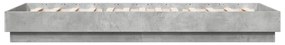 Estrutura de cama 90x200 cm derivados de madeira cinza sonoma