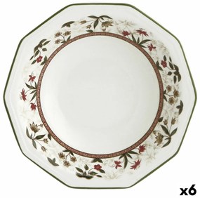 Prato Fundo Queen´s By Churchill Assam Floral ø 20,5 cm Cerâmica Servies (6 Unidades)