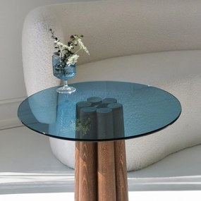 Mesa de Centro Thales – Azul Nogueira – 50x50x50 cm