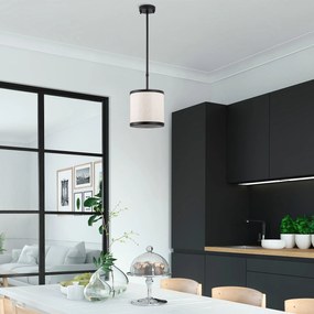 Candeeiro de Teto Way – Preto e Branco – 20 x 20 x 75 cm