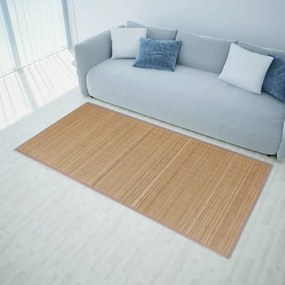 241340 vidaXL Tapete retangular bambu 150 x 200 cm castanho