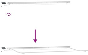 Toldo Retrátil Manual com LED Cinzento-Claro 600x300 cm, Tecido de Sub