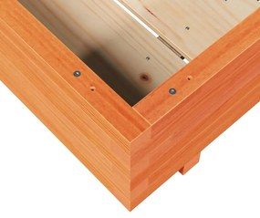 Vaso/floreira de jardim 90x90x26,5 cm pinho maciço castanho-mel