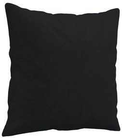 Sofá 2 lugares c/ almofadas 140 cm microfibra preto