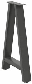 Pés para mesa de jantar em formato A, 2 peças, antracite, 60x(72-73) c