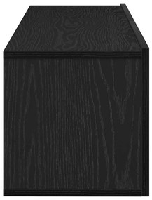 Armários de TV 2 pcs Carvalho Preto 100x30x30 cm Madeira engenheirada