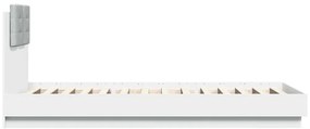 Estrutura cama c/ cabeceira 90x200 cm derivados madeira branco