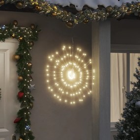 Iluminações estrelares Natal 140 LEDs 2 pcs 17 cm branco quente