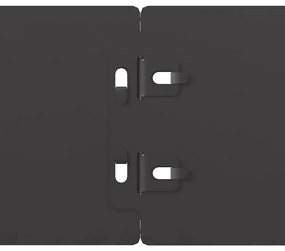 Orlas de relvado 10 pcs preto 10x103 cm aço laminado a frio