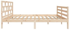 Estrutura de cama 120x200 cm madeira de pinho maciça