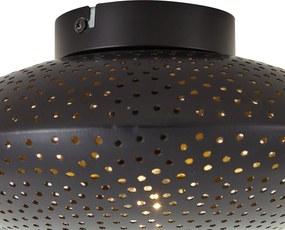 Candeeiro de teto oriental preto com dourado 25 cm - Radiance