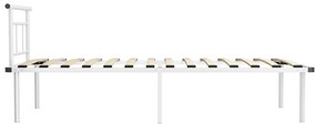 Estrutura de cama 100x200 cm metal branco