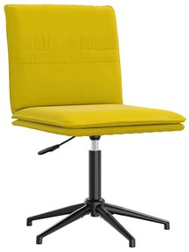 Cadeiras de jantar 2 pcs veludo amarelo