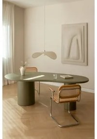 Oval Dining Table In Mdf (220x115 Cm) Billie Verde Sálvia - Sklum
