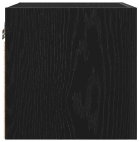 Gabinetes de TV Montados na Parede vidaXL 2 pcs Carvalho Preto 30,5x30