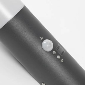 Moderno candeeiro de parede exterior cinza escuro sensor de movimento IP44 - Rox Moderno