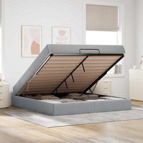 Estrutura da Cama Outros Cinzento-claro 180 x 200 cm tecido