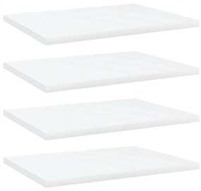 vidaXL Prateleiras para estante 4 pcs 40x30x1,5cm contraplacado branco