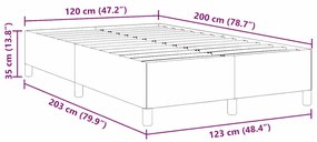 Cama vidaXL Creme 120x200 cm Tecido Corduroy