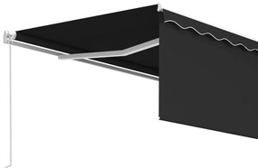 Toldo retrátil manual com estore 4,5x3 m antracite
