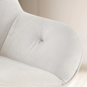 Cadeira de jantar Cassis Velvet Cinzento Claro