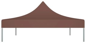Teto para tenda de festas 4,5x3 m 270 g/m² castanho