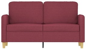 Sofá de 2 lugares tecido 120 cm vermelho tinto