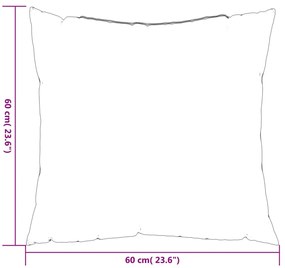 Almofadas de sofá 4 pcs 60x60 cm tecido padrão de folhas