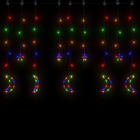 Estrelas e luas de luz c/ controlo remoto 138 LEDs colorido