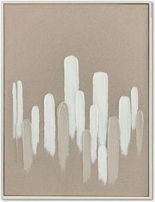 Quadro em tela pintado à mão com moldura em madeira Upside