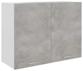 Vidaxl Armário suspenso 80x31x60 cm derivados de madeira cinza cimento
