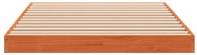 Estrutura de cama 90x190 cm madeira pinho maciça castanho cera