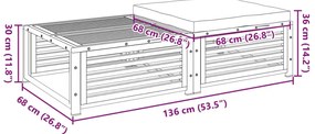 Mesa de jardim com banco madeira de acácia maciça