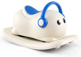 Brinquedo de pedal para crianças com buzina, sons de motor e armazenamento sob o assento, branco