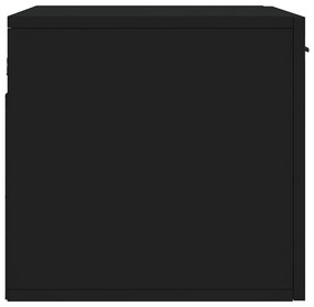 Armário de parede 60x36,5x35 cm derivados de madeira preto