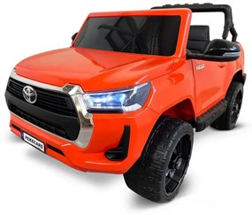 Carro eletrico crianças Toyota Hilux 12v 2.4G com Ecrã Tactil MP4 Laranja Metalizado