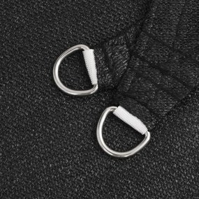 Para-sol estilo vela 160 g/m² 3x3 m PEAD preto