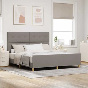 Cama vidaXL Taupe 180x200 cm Tecido