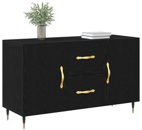 Aparador Preto Carvalho 100x36x60 cm Madeira Sintética
